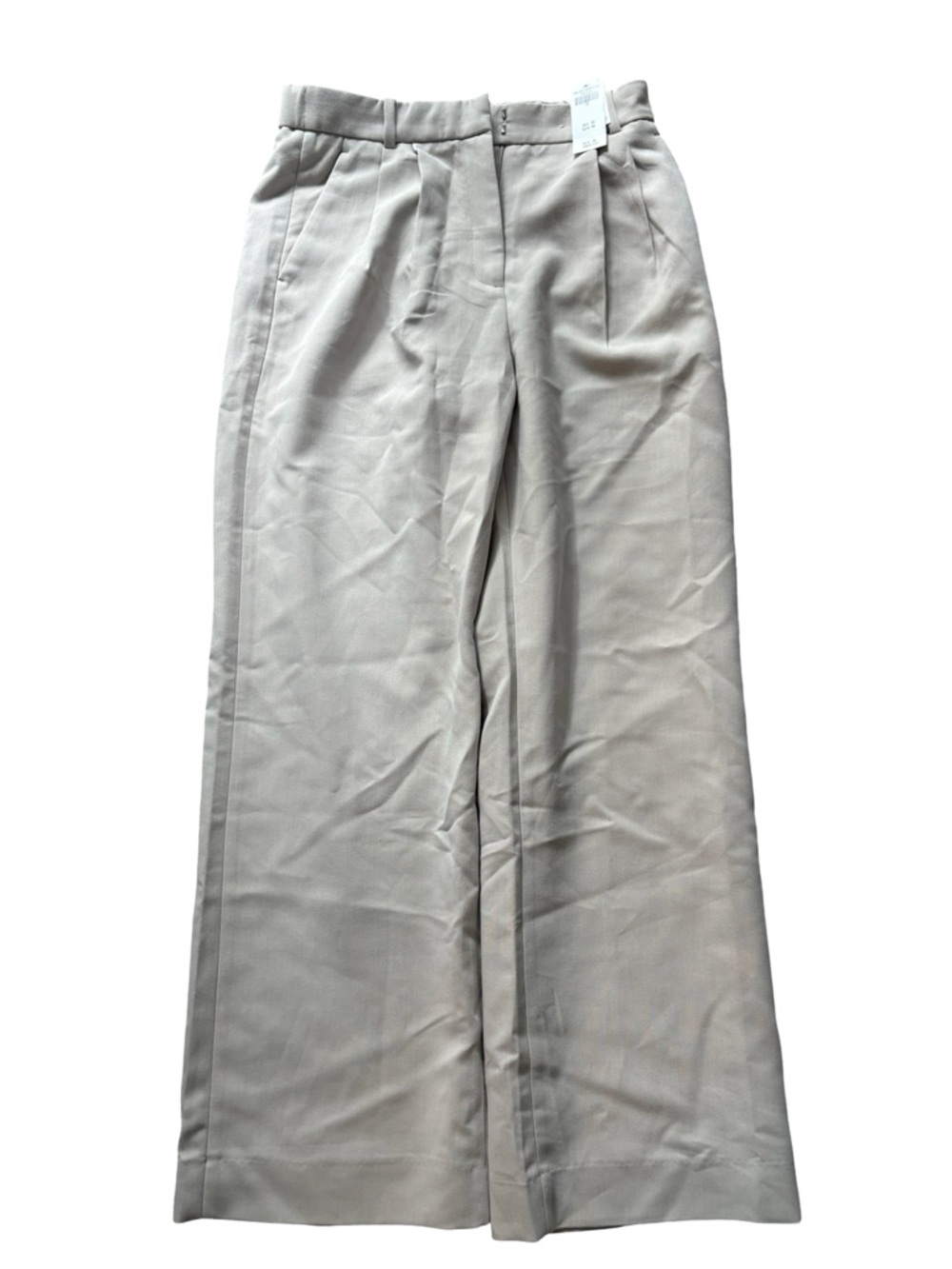 Abercrombie Sloane High Waist Trousers in Light Taupe